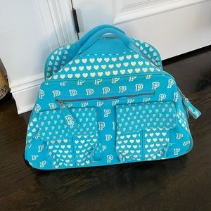 RARE Victoria Secret PINK signature Travel Duffle Travel Bag on Wheels luggage.